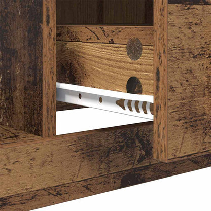 vidaXL Couchtisch mit Schubladen Altholz 90 x 50 x 35 cm Holzwerkstoff