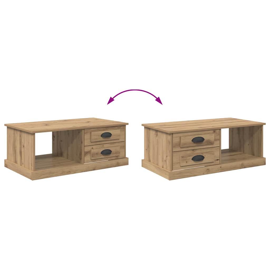vidaXL Couchtisch Artisan-Eiche 90 x 50 x 35 cm Holzwerkstoff