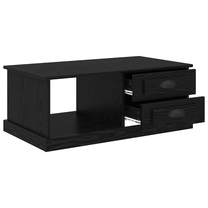 Couchtisch Schwarz Eichen-Optik 90 x 50 x 35 cm Holzwerkstoff