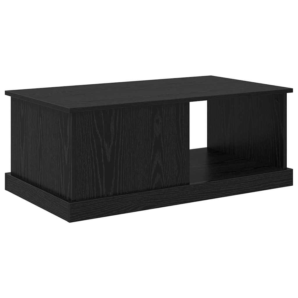 Couchtisch Schwarz Eichen-Optik 90 x 50 x 35 cm Holzwerkstoff