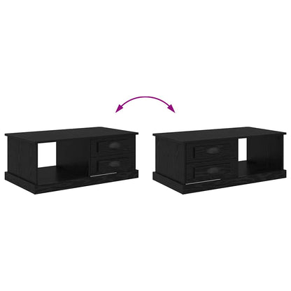 Couchtisch Schwarz Eichen-Optik 90 x 50 x 35 cm Holzwerkstoff