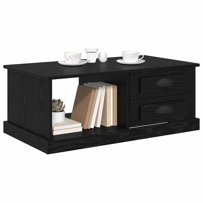 Couchtisch Schwarz Eichen-Optik 90 x 50 x 35 cm Holzwerkstoff