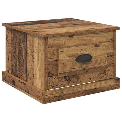 vidaXL Couchtisch mit Schubladen Altholz 50 x 50 x 35 cm Holzwerkstoff