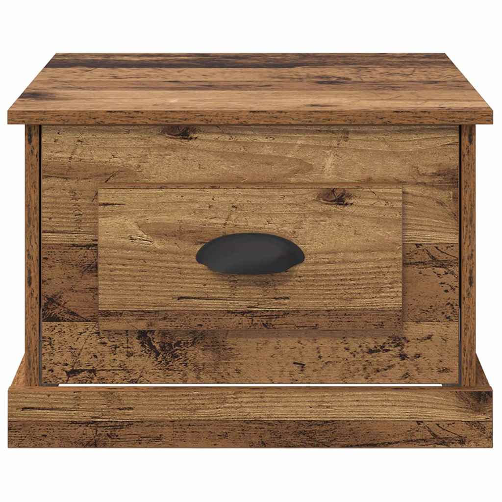 vidaXL Couchtisch mit Schubladen Altholz 50 x 50 x 35 cm Holzwerkstoff