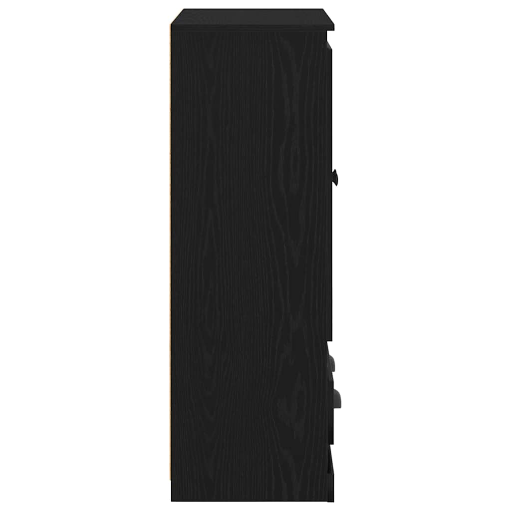 vidaXL Highboard Schwarz Eichen-Optik 60 x 35,5 x 103,5 cm