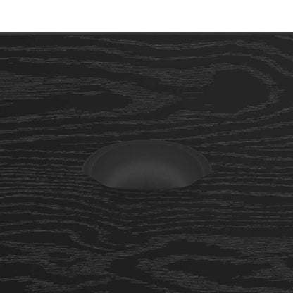 Nachttisch 2 pcs Schwarz Eichen-Optik 36 x 43 x 60 cm