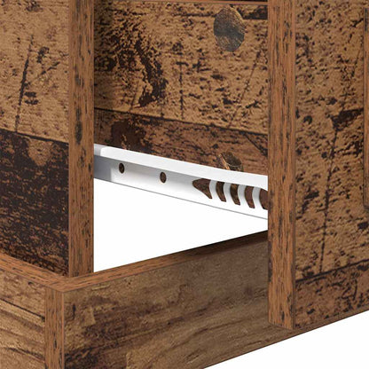 Nachttisch mit Schubladen Altholz 50 x 50 x 60 cm Holzwerkstoff