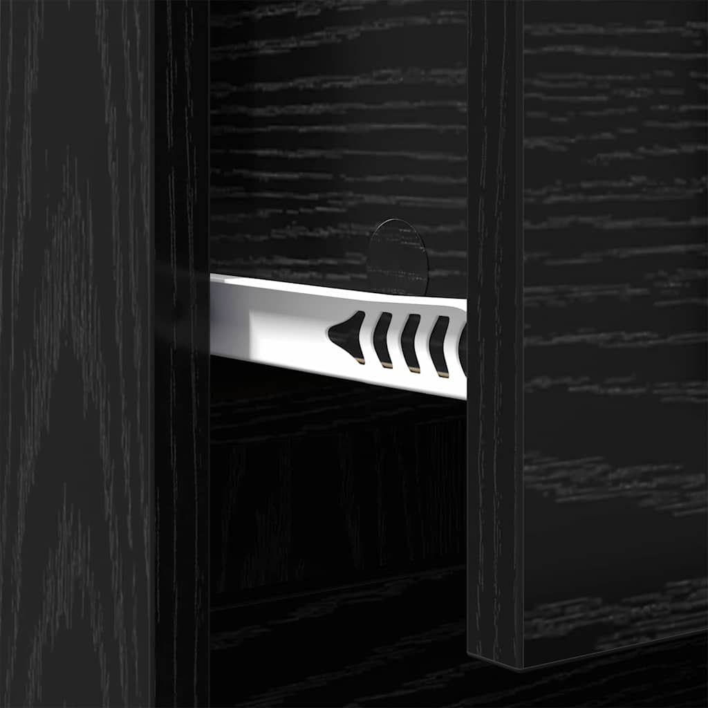 vidaXL Sideboard Schwarz Eichen-Optik 70 x 35,5 x 67,5 cm