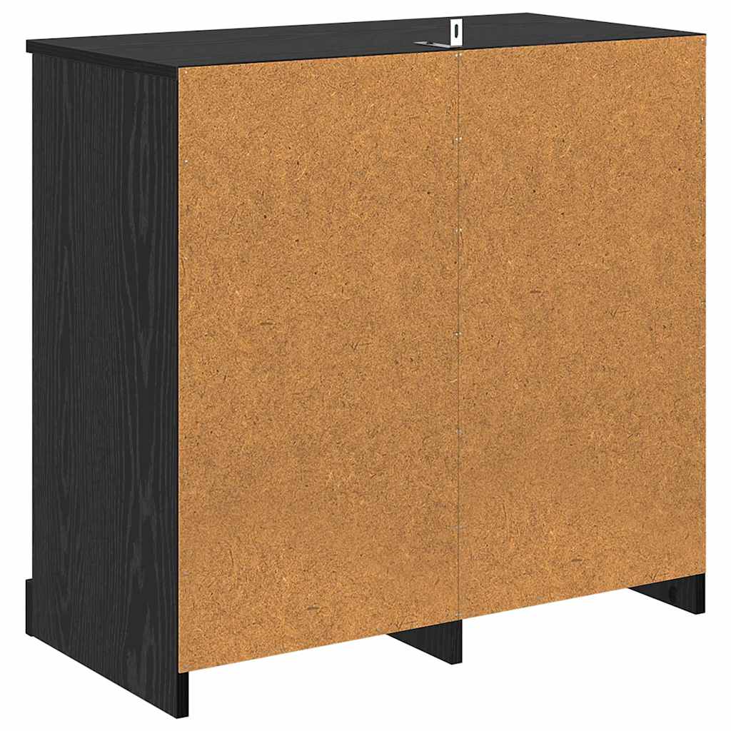 vidaXL Sideboard Schwarz Eichen-Optik 70 x 35,5 x 67,5 cm