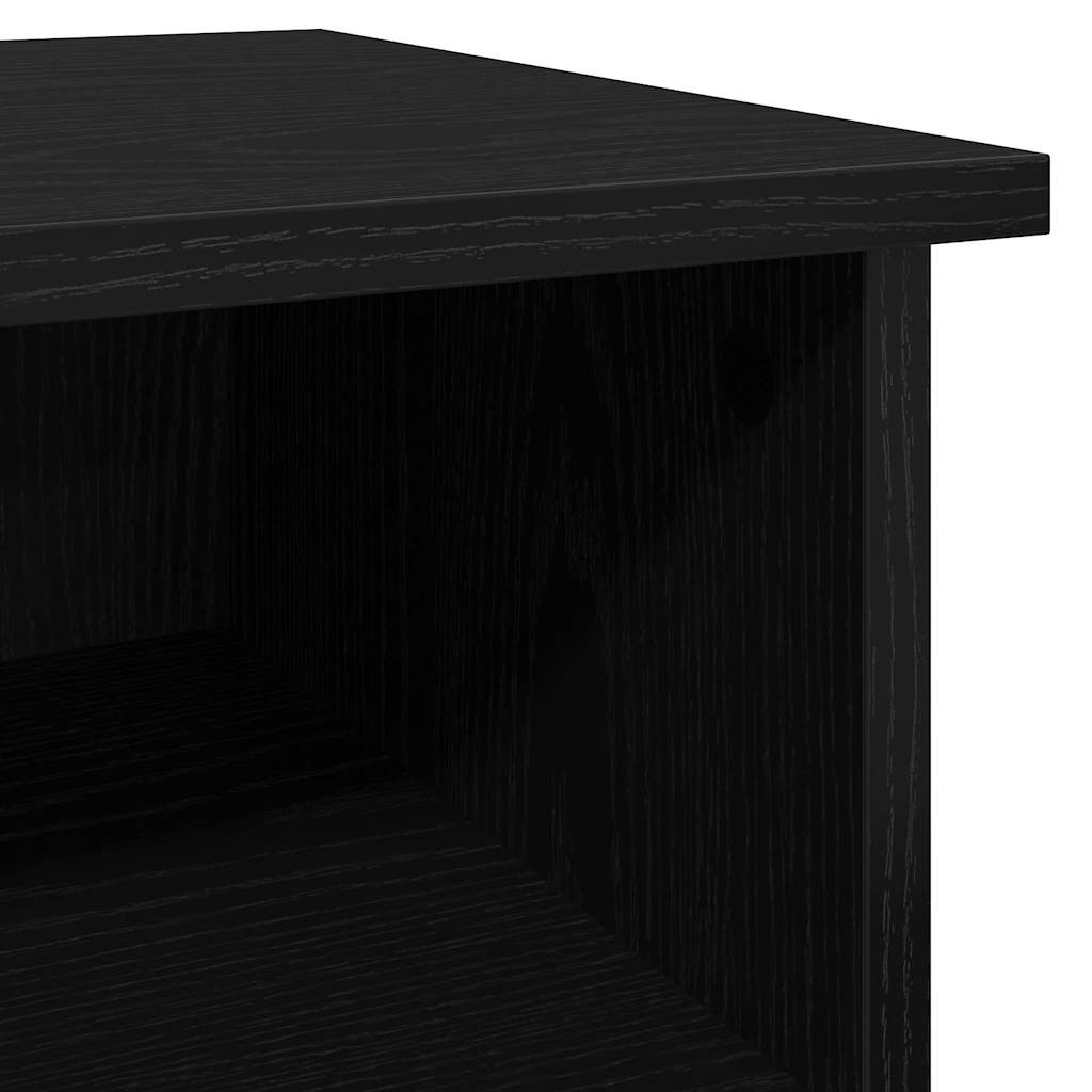 Sideboard Schwarz Eichen-Optik 100 x 35,5 x 60 cm Holzwerkstoff
