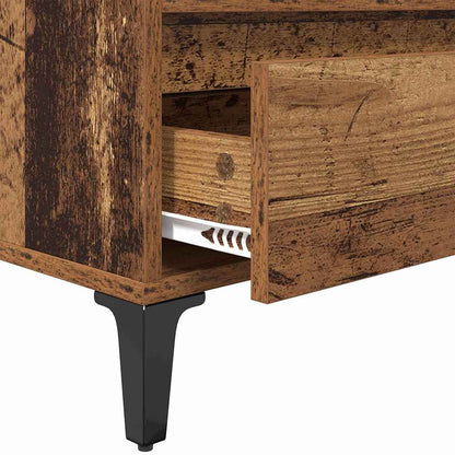 vidaXL Meuble TV en bois de récupération 100 x 34,5 x 44,5 cm Bois d'ingénierie et fer