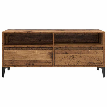 vidaXL Meuble TV en bois de récupération 100 x 34,5 x 44,5 cm Bois d'ingénierie et fer