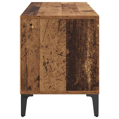 vidaXL Meuble TV en bois de récupération 100 x 34,5 x 44,5 cm Bois d'ingénierie et fer
