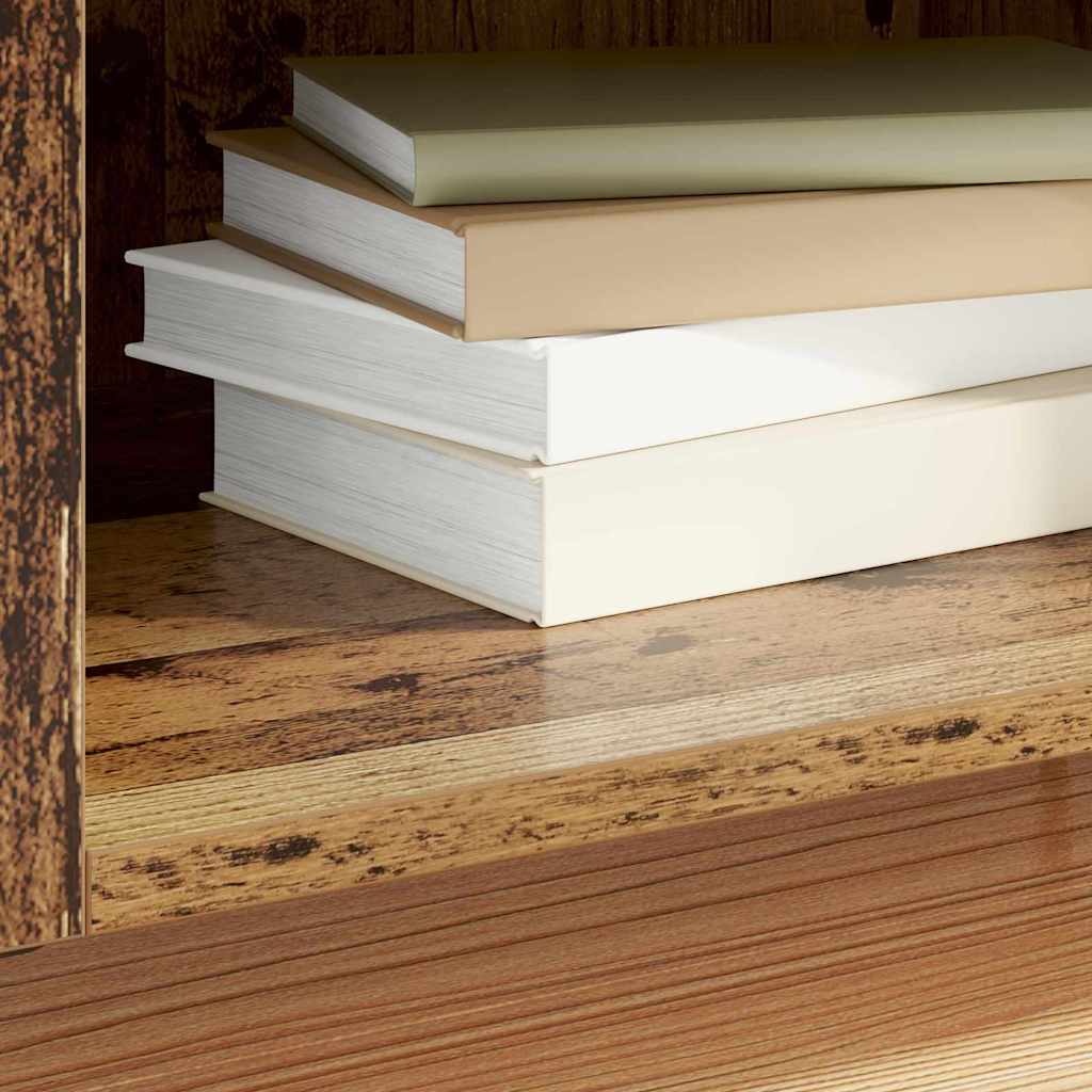 vidaXL Meuble pour disques vinyles en bois de récupération 121 x 38 x 48 cm Bois d'ingénierie