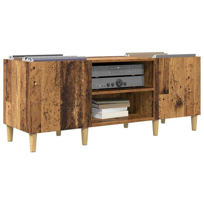 vidaXL Meuble pour disques vinyles en bois de récupération 121 x 38 x 48 cm Bois d'ingénierie
