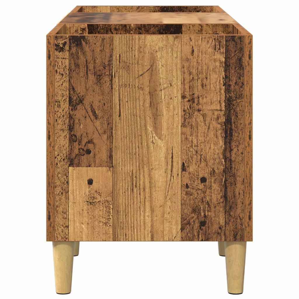 vidaXL Meuble pour disques vinyles en bois de récupération 121 x 38 x 48 cm Bois d'ingénierie