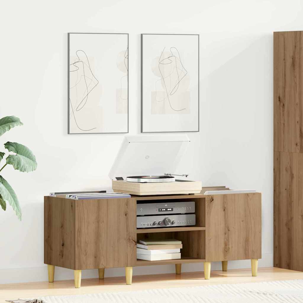 vidaXL Meuble pour disques vinyles chêne Artisan 121 x 38 x 48 cm