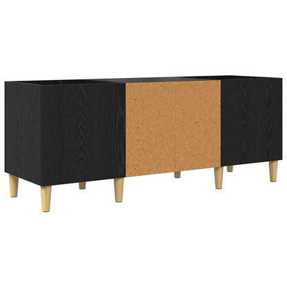 vidaXL Meuble pour disques vinyles noir aspect chêne 121 x 38 x 48 cm