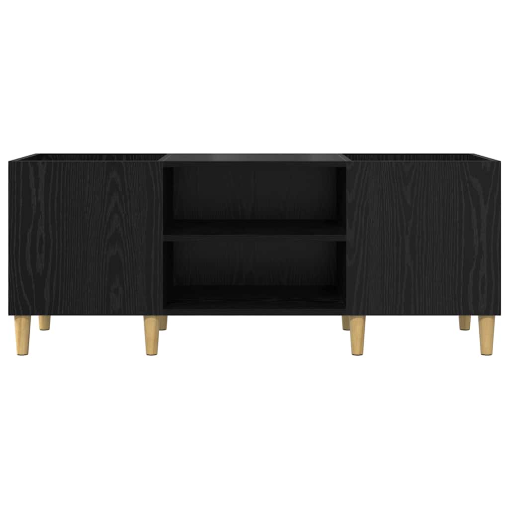 vidaXL Meuble pour disques vinyles noir aspect chêne 121 x 38 x 48 cm
