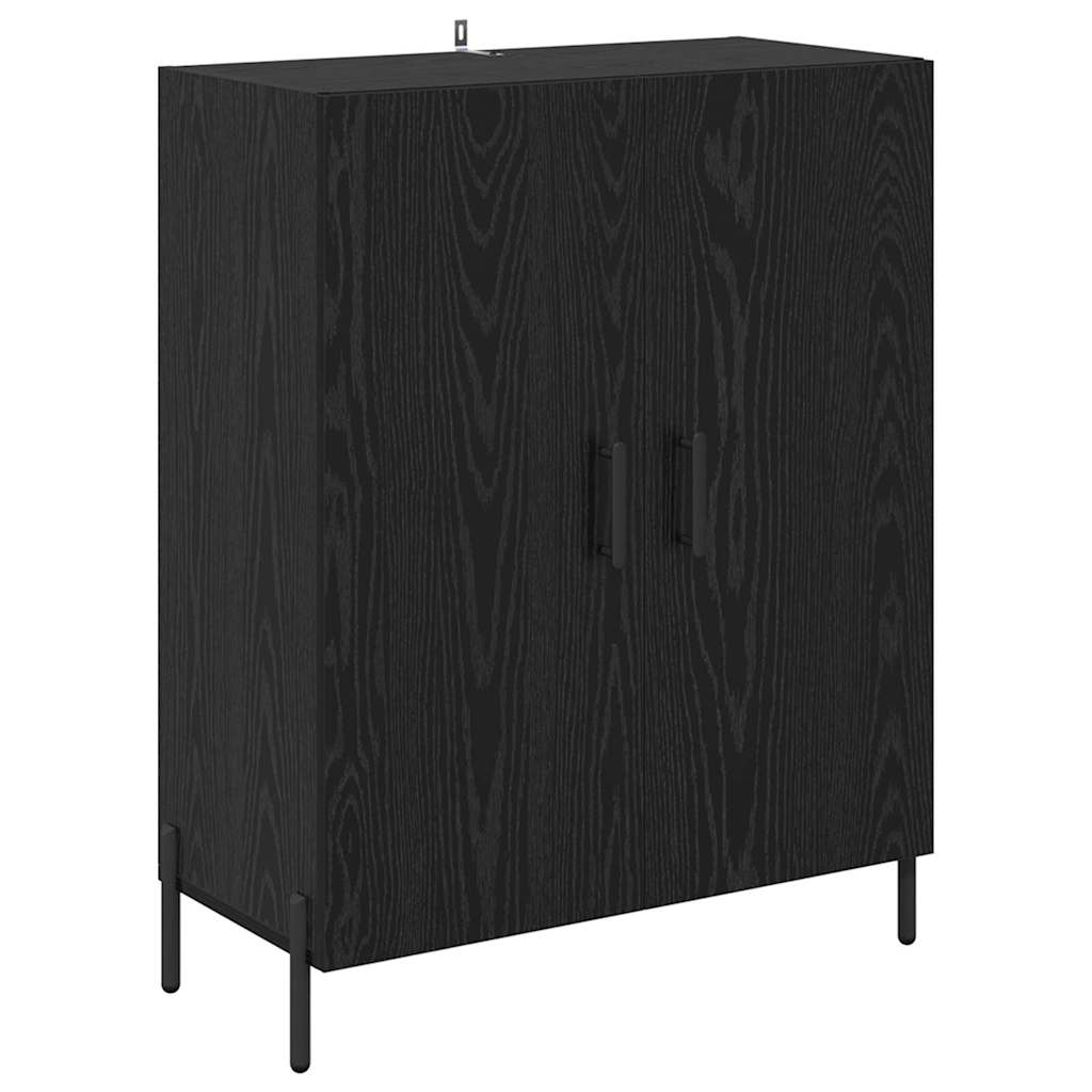 Sideboard Schwarz Eichen-Optik 69,5 x 34 x 90 cm Holzwerkstoff