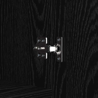 Sideboard Schwarz Eichen-Optik 69,5 x 34 x 90 cm Holzwerkstoff