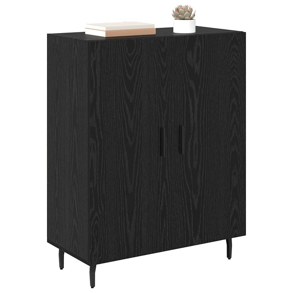 Sideboard Schwarz Eichen-Optik 69,5 x 34 x 90 cm Holzwerkstoff