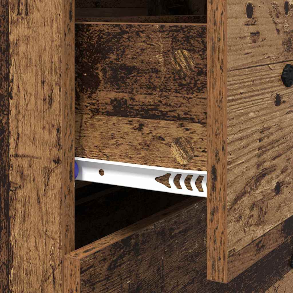 Sideboard Altholz 69,5 x 34 x 90 cm Verbundholz und Eisen