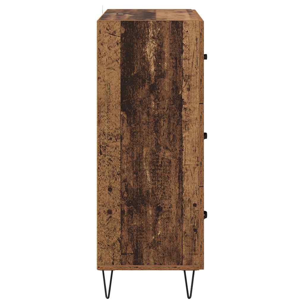 Sideboard Altholz 69,5 x 34 x 90 cm Verbundholz und Eisen