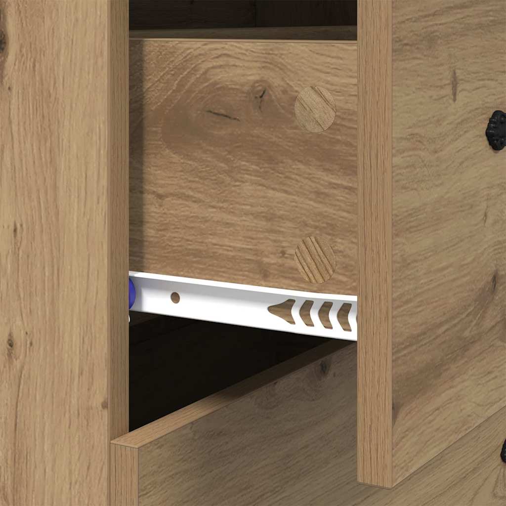 Sideboard Artisan-Eiche 69,5 x 34 x 90 cm Verbundholz und Eisen