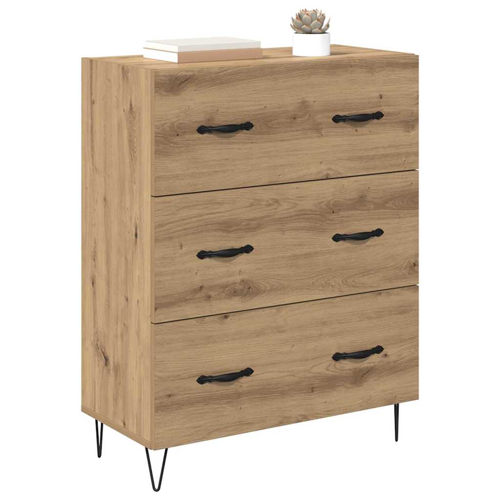 Sideboard Artisan-Eiche 69,5 x 34 x 90 cm Verbundholz und Eisen