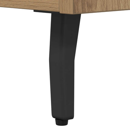 vidaXL Sideboard Artisan-Eiche 69,5 x 34 x 90 cm Verbundholz und Eisen