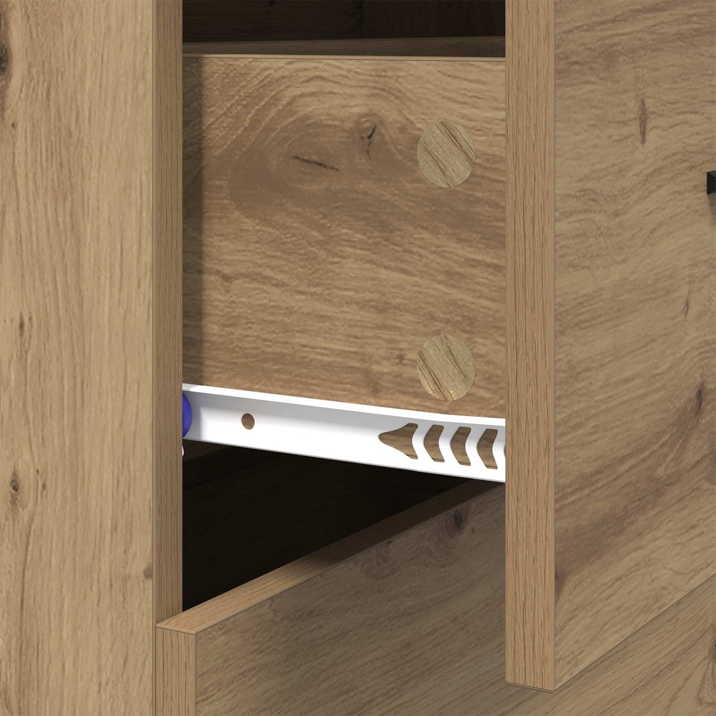 vidaXL Sideboard Artisan-Eiche 69,5 x 34 x 90 cm Verbundholz und Eisen