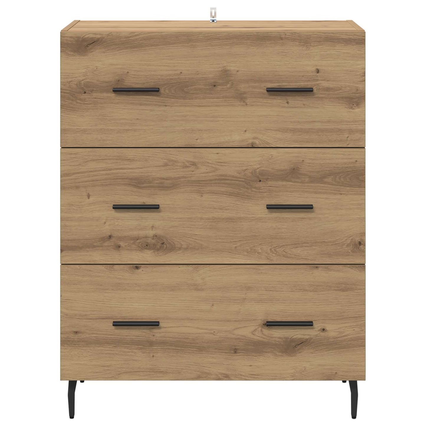 vidaXL Sideboard Artisan-Eiche 69,5 x 34 x 90 cm Verbundholz und Eisen