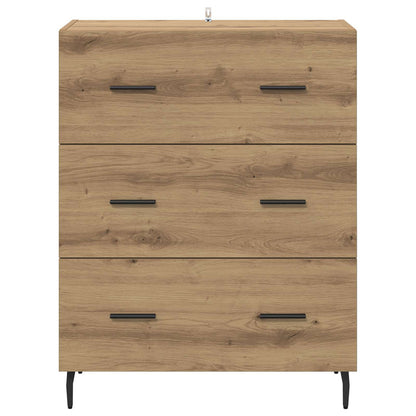 vidaXL Sideboard Artisan-Eiche 69,5 x 34 x 90 cm Verbundholz und Eisen