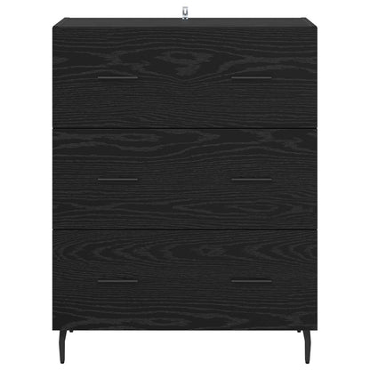 vidaXL Sideboard mit Schubladen Schwarz Eichen-Optik 69,5 x 34 x 90 cm