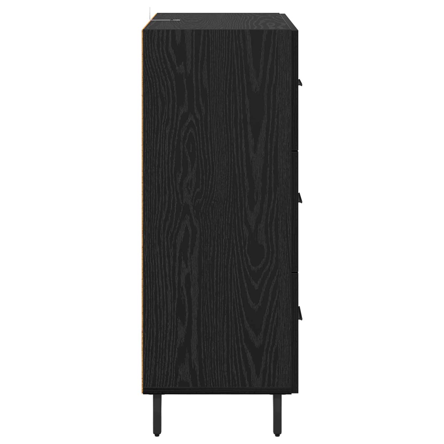 vidaXL Sideboard mit Schubladen Schwarz Eichen-Optik 69,5 x 34 x 90 cm
