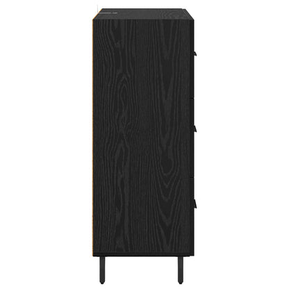 vidaXL Sideboard mit Schubladen Schwarz Eichen-Optik 69,5 x 34 x 90 cm