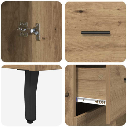 Sideboard Artisan-Eiche 69,5 x 34 x 90 cm Verbundholz und Eisen