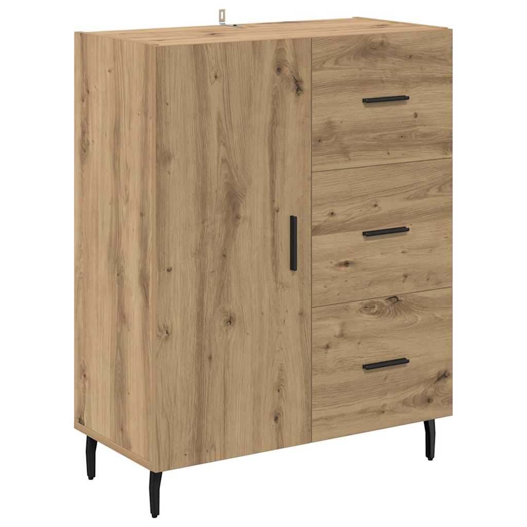 Sideboard Artisan-Eiche 69,5 x 34 x 90 cm Verbundholz und Eisen