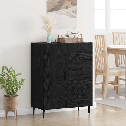 Sideboard mit Schubladen Schwarz Eichen-Optik 69,5 x 34 x 90 cm