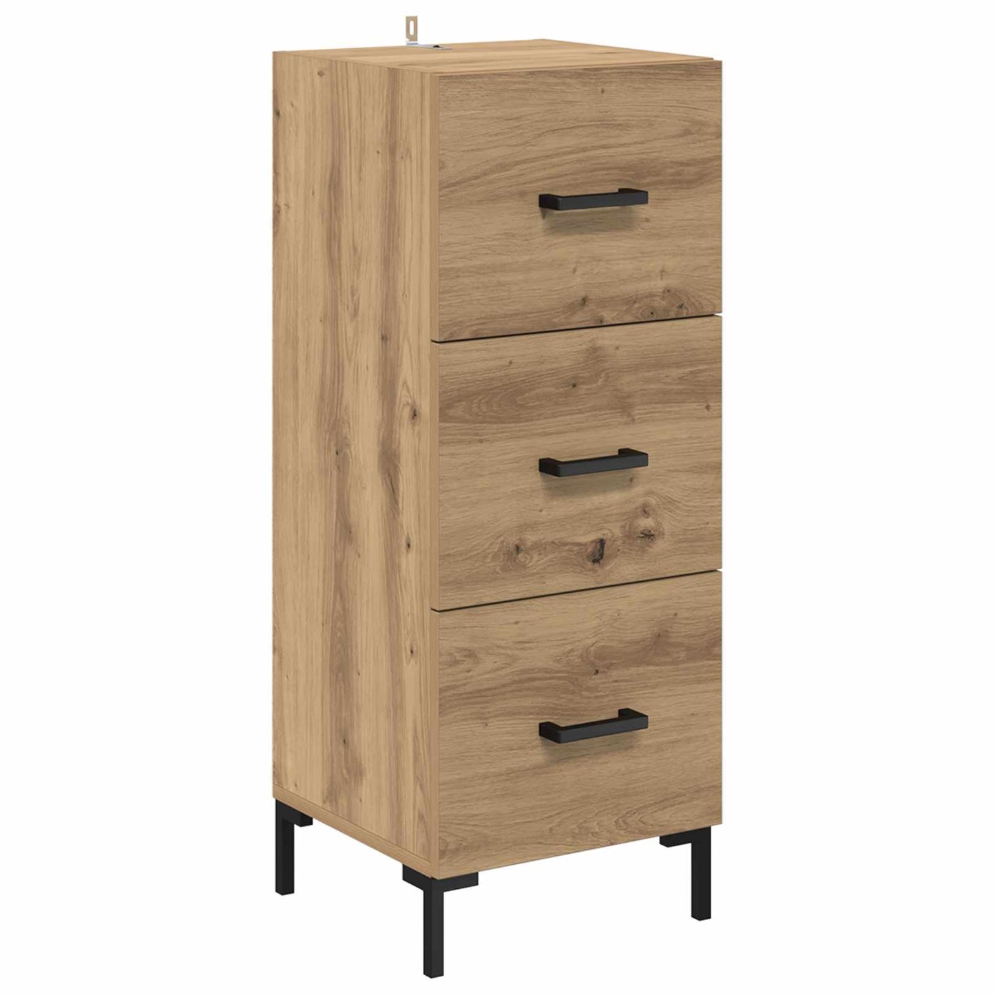 vidaXL Bahut chêne artisan 34,5 x 34 x 90 cm bois d'ingénierie