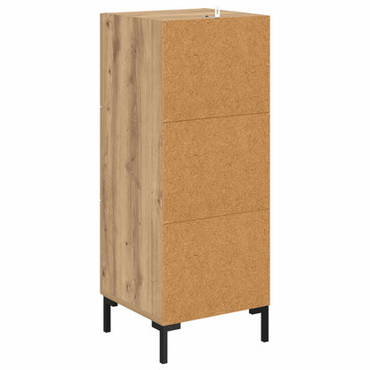 vidaXL Bahut chêne artisan 34,5 x 34 x 90 cm bois d'ingénierie