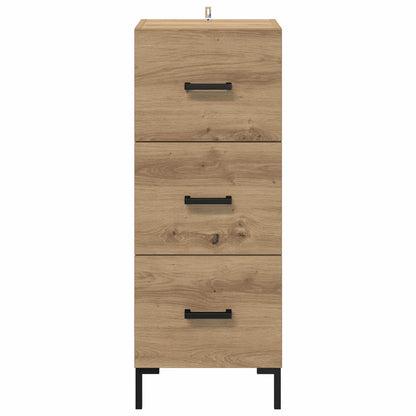 vidaXL Bahut chêne artisan 34,5 x 34 x 90 cm bois d'ingénierie
