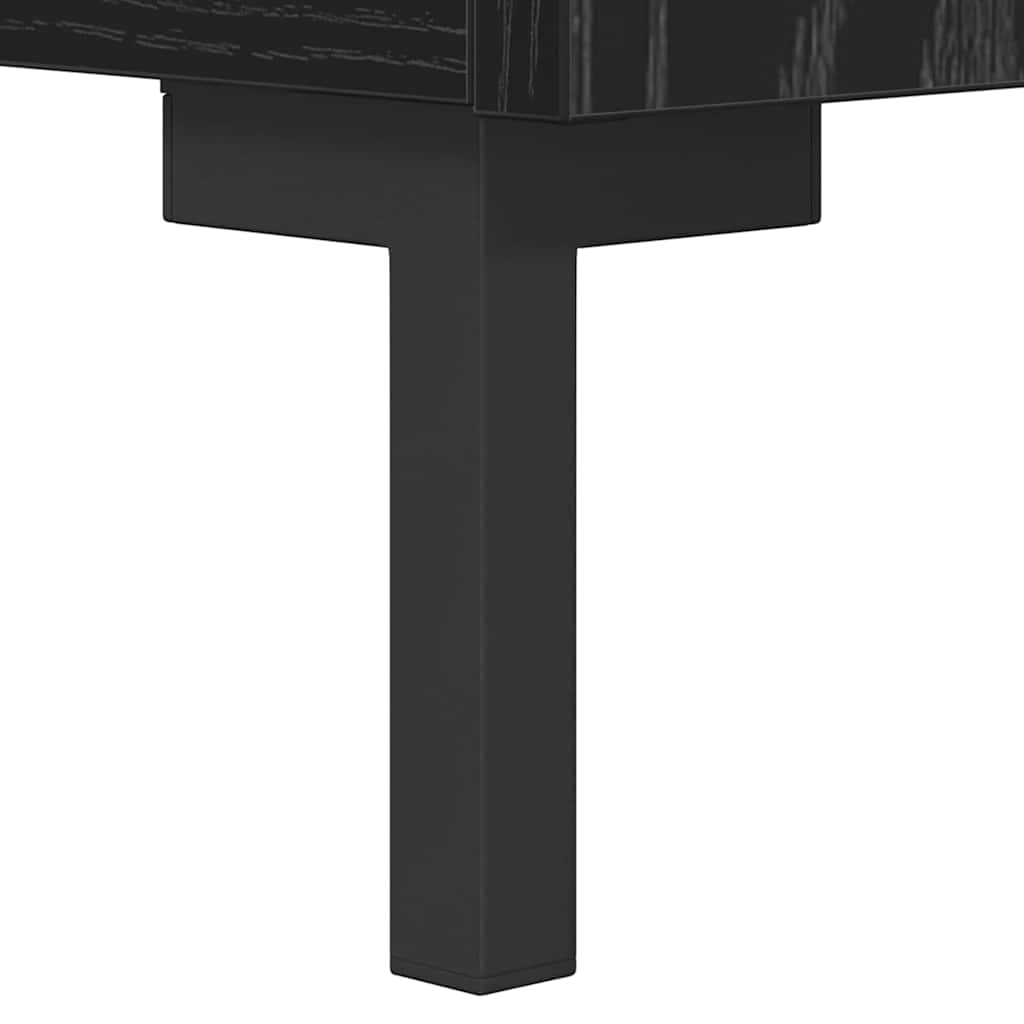 Sideboard Schwarz Eichen-Optik 34,5 x 34 x 90 cm Holzwerkstoff