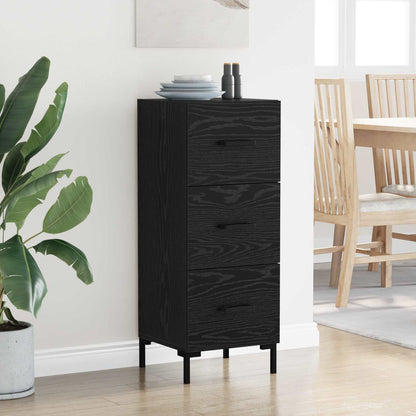 vidaXL Sideboard Schwarz Eichen-Optik 34,5 x 34 x 90 cm Holzwerkstoff