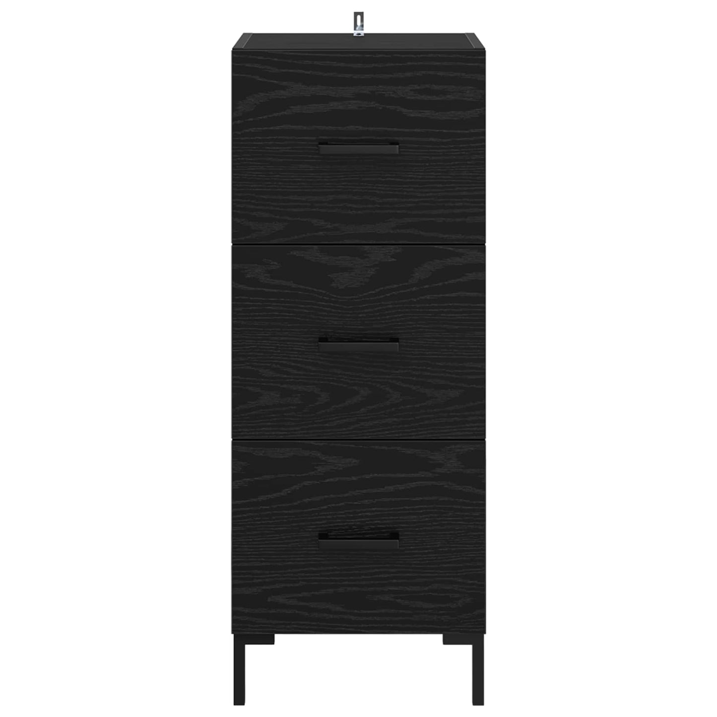 vidaXL Sideboard Schwarz Eichen-Optik 34,5 x 34 x 90 cm Holzwerkstoff