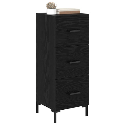Sideboard Schwarz Eichen-Optik 34,5 x 34 x 90 cm Holzwerkstoff