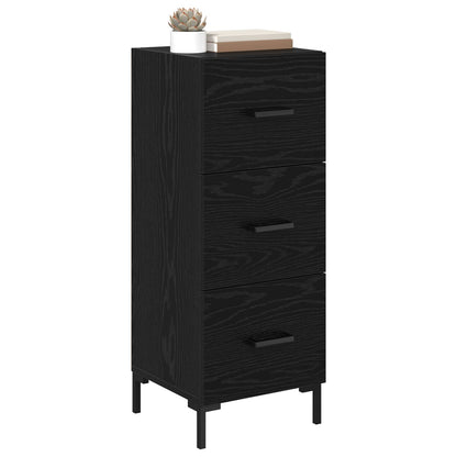 vidaXL Sideboard Schwarz Eichen-Optik 34,5 x 34 x 90 cm Holzwerkstoff