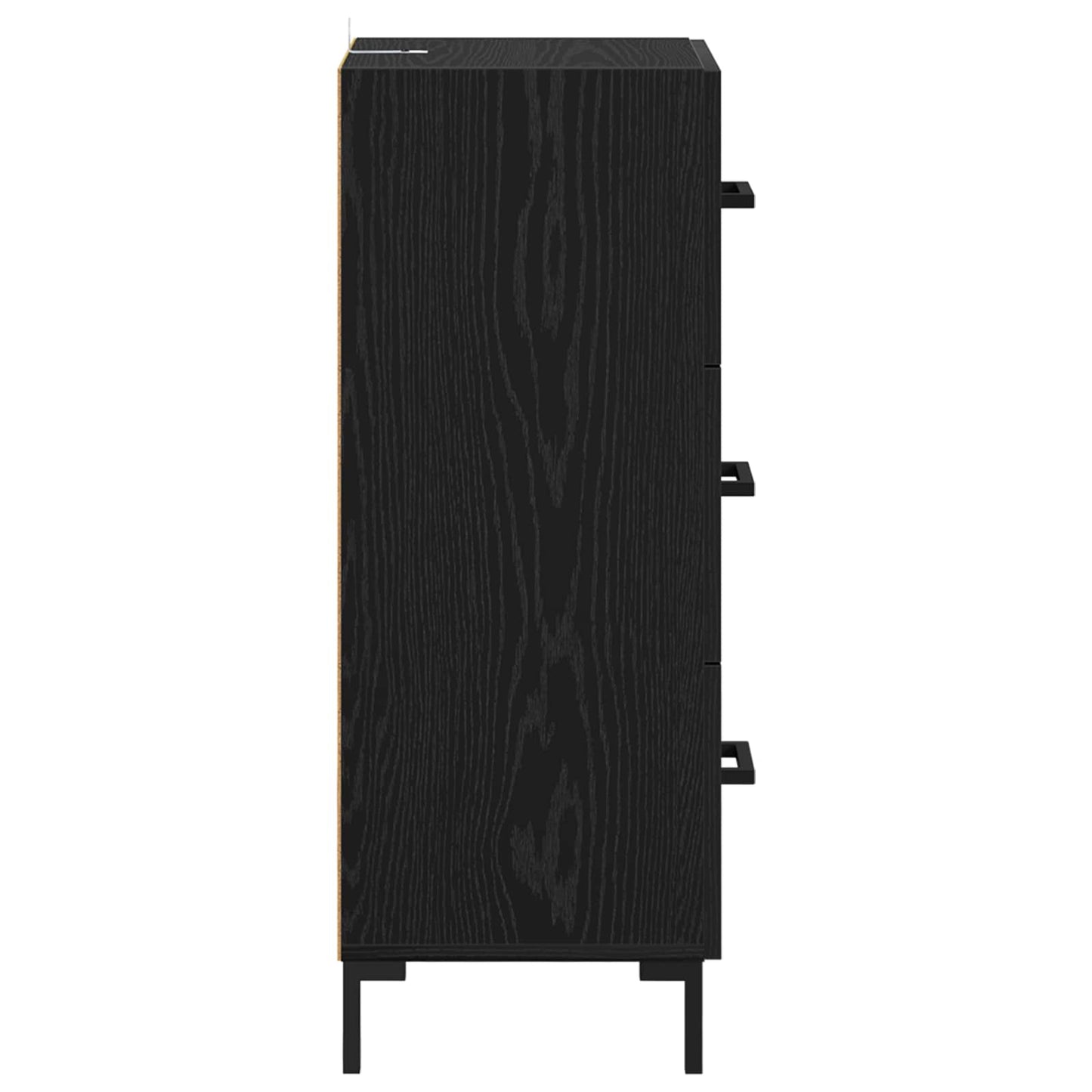 vidaXL Sideboard Schwarz Eichen-Optik 34,5 x 34 x 90 cm Holzwerkstoff