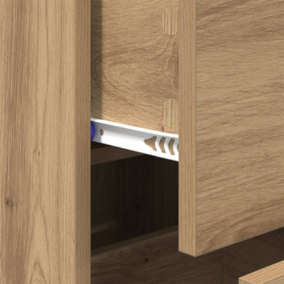 vidaXL Sideboard Artisan-Eiche 34 x 34,5 x 90 cm Holzwerkstoff
